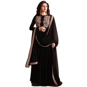 Buy Bollywood Replica Drashti Dhami Black Georgette Party Wear Anarkali Suit - (114f4f07dm) online