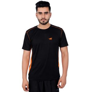 Buy Nnn Men's Black Half Sleeves Dry Fit T-shirt(product Code - A8cw46) online