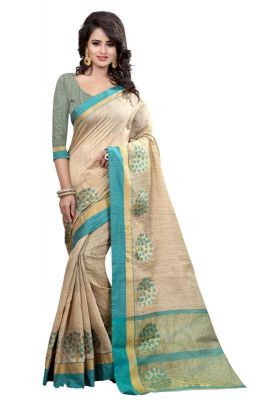 Buy Holyday Womens Banarasi Silk Thread Saree_ Ice Blue (with Blouse) online