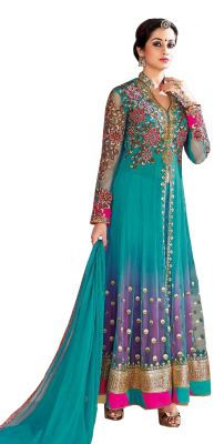 Buy Sargam Fashion Embroidered Light Blue Net Anarkali suits SRSF348 Ideal for Diwali Gifts Online online