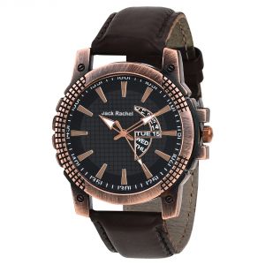 Buy Jack Rachel Men'S Brown Synthetic Leather Analog Watch online