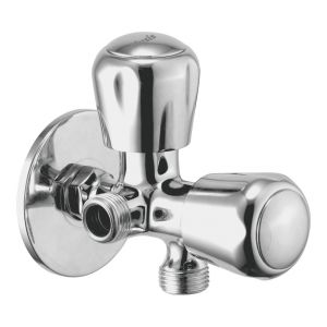 Buy Oleanna Croma Brass 2 In1 Angle Valve Silver Taps & Faucets online
