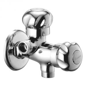 Buy Oleanna Moon Brass 2 In1 Angle Valve Silver Taps & Faucets online