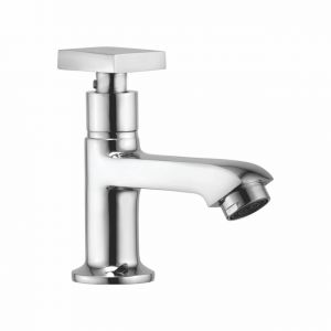 Buy Oleanna Melody Brass Pillar Cock Silver Taps & Faucets online