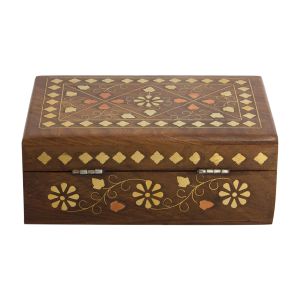 Buy Handmade Wooden Box Vanity Jewellery With Brass Work online