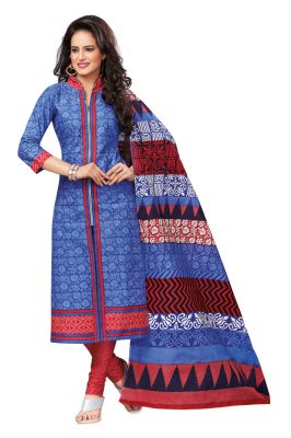 Buy Padmini Unstitched Printed Cotton Dress Materials Fabrics (product Code - Dtvcpragati2211) online
