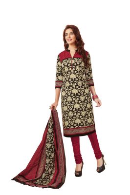 Buy Padmini Unstitched Printed Cotton Dress Material (product Code - Dtafblackbeauty3302) online