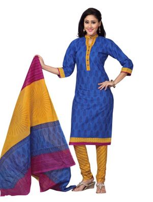 Buy Padmini Unstitched Printed Cotton Dress Material (product Code - Dtskmadhubala201) online