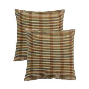 Buy Blueberry Home Multicolor Color Silk Fabric Cushion Covers Set Of 02 (40x40 Cms) online