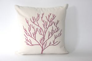 Buy Blueberry Home Cotton fabric Pink color Cushion cover online