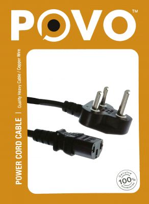 Buy Povo Power Cord For PC (t) 5mtr For PC / Desktop / Lan -305117 online