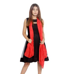 Buy Grishti Women'S Red Checkered Scarf online
