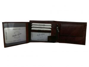 Luxurious Cherry Brown Textured Premium Mens Genuine Leather Wallet By GetSetStyle GBGLW-CHBR-7058