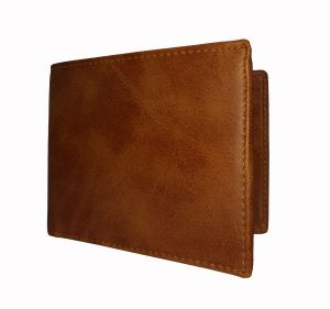 Amber Tan Textured Mens Premium PU Leather Wallet By GetSetStyle GSSREPU-TAN-7085