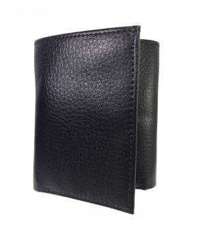 Onyx-Black Tri-Fold Premium Quality PU Leather Wallet By GetSetStyle PPU-BLK-T7038