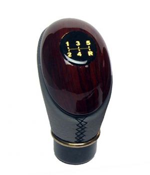 Buy Autoright Type R Leatherette & Wooden Finished 5 Speed Manual Transmission Gear Grey Knob For Ford Ecosport online