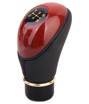 Buy Autoright Type R Leatherette & Wooden Finished 5 Speed Manual Transmission Gear Black Knob For Hyundai Eon online