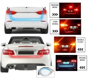 Buy Autoright Tail Lights Streamer Brake Turn Signal LED Lamp Strip Waterproof For Cars (red And Blue) online