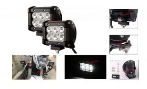 Buy Autoright 6 LED Fog Light / Work Light Bar Spot Beam Off Road Driving Lamp 2 PCs 18w Cree For Tvs Apache Rtr 180 online