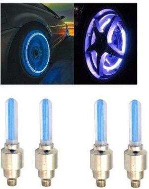 Buy Autoright Blue Car Tyre LED Light With Motion Sensor Set Of 4 For Chevrolet Aveo Uva online