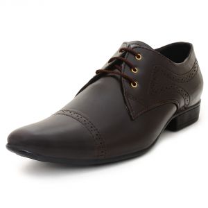 Buy Buwch Mens Formal Dark Brown Shoe online