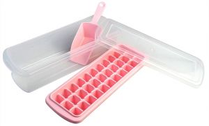 Buy Kreativekudie 33 Cubes Plastic Ice Tray With Storage Box Spoon online