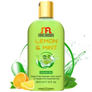 Buy Man Arden Lemon & Mint Luxury Shower Gel - Lemon & Peppermint Essential Oils Body Wash - 300 Ml online