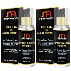 Buy Man Arden Beard & Hair Serum - The Island Emperor (energizing Sport) - With Jojoba Oil & Vitamin E 50ml - Pack Of 2 online