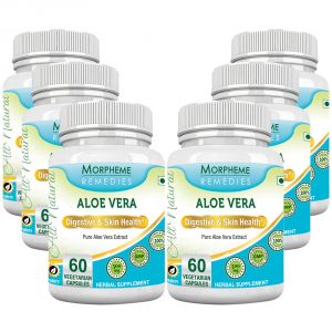 Morpheme Aloe Vera 500mg Extract 60 Veg Caps - 6 Bottles
