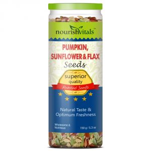 Buy Nourishvitals Roasted Pumpkin, Sunflower & Flax Seeds (superior Quality) - 150 Gm online