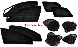 Buy The Best Deal Zipper & Magnetic Foldable Car Sun Shades/ Curtain For Mahindra Thar -set Of 2 online