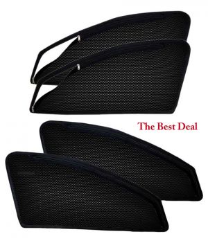 Buy The Best Deal In Zipper & Magnetic Car Sun Shades/ Curtain For Chevrolet Spark -set Of 4 online