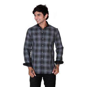 Buy Mercury Men's Black Checkered Cotton Shirt online
