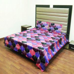 Buy Vertex Double Cotton-rich Bed Sheet With 2 Pillow Cover Vibs.1017 online