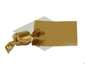 Buy Meena Foil Plain Golden Paper For Chocolate & Sweet Wrapping Pack Of 1200 online
