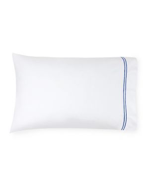 Buy Sferra Pillow Case - King Size100% Egyptian Cotton White Cornflower Blue online