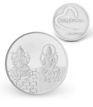 Buy P.n.gadgil Jewellers 50 Gms Being Human & Laxmi Ganesh Silver Coin online