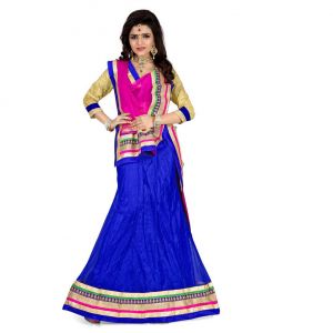 Buy Anu Clothing Blue Net Womens Lehenga Choli Aa103 online