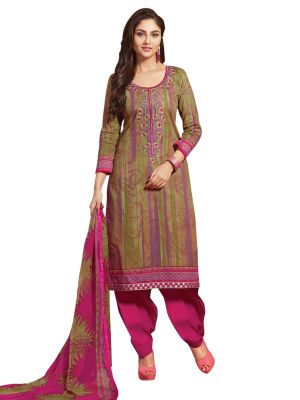 Buy Stylee Lifestyle Multi Embroidered Dress Material online