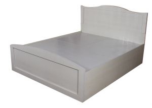 Buy White Queen Size Textured Bed With Storage online