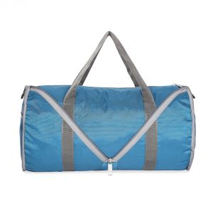 Buy Saccus Blue Folding Gym Bag / Duffel Bag Gym Bag (blue, Grey) online