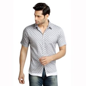 Buy London Bee Men's Cotton Printed Short Sleeve Slim Fit Shirt - ( Product Code - Msslb0069 ) online