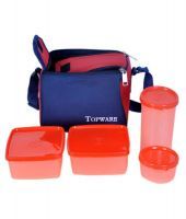 Buy Topware Lunch Box With 4 Pcs. Food Grade Containers And Insulated Bag online