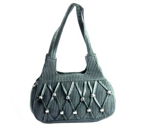 Buy Spero Girl'S Stylish Zip Lock Leatherette Funky Black Handbag online