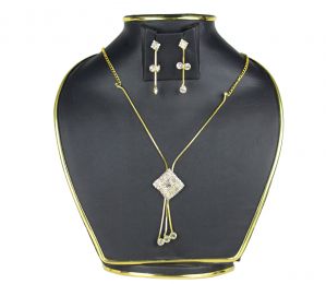 Buy Spero Golden Necklace Earring Set Combo For Women online