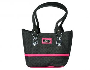 Buy SPERO Women's Stylish Zip lock casual black n pink handbag online