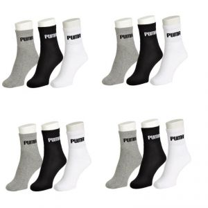 Buy Puma Mens Cotton Multicolor Socks (12 Pair Socks-4 Black,4 White , 4 Grey) online