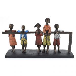 Buy Five Children Standing Polyrein Home Decoration Show Piece online