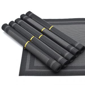 Buy Dining Table Placemat (set Of 6) 30x45cm - Black online