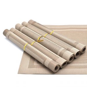 Buy Dining Table Placemat (set Of 6) 30x45cm - Beige online